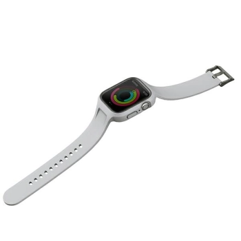 UNIQ pasek Monos 2in1 Apple Watch Strap+ Case Series 4/5/6/7/8/9/SE/SE2 44/45mm. szary/chalk grey