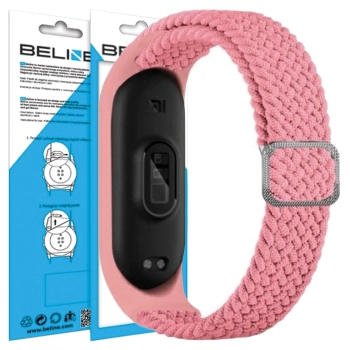Beline pasek Mi Band 3/4 Textileróżowy/pink