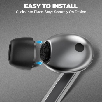 Nakładki Tech-Protect Ear Tips do słuchawek Samsung Galaxy Buds 3 Pro w rozmiarach S / M / L - czarne (3 szt.)