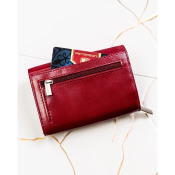 PTN portfel skórzany PTN RD-02-NGV-9585 Burgundy