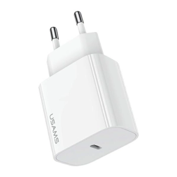 USAMS Ład. siec. 1xUSB-C T65 PD20W(only head) PD Fast Charging biały/white CC226TC01 (US-CC226)