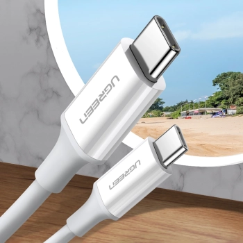 Kabel Ugreen US264 60518 USB-C / USB-C PD QC AFC 1m - biały
