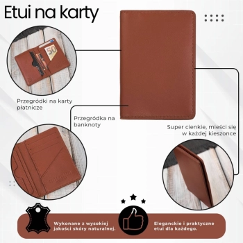 Etui na karty skórzane Paolo Peruzzi RFID eleganckie KV