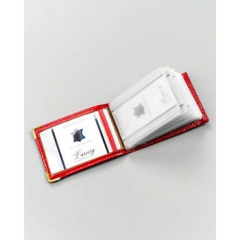 Etui na karty skórzane 301-BL-RED