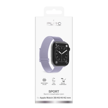 Pasek Puro Sport na Apple Watch 38/40/41/42mm - fioletowy