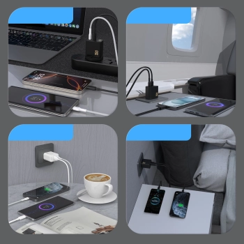 Ładowarka sieciowa Dudao A27 MaxC 35W + kabel USB-C - czarna