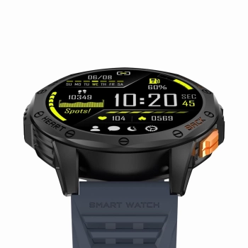 Smartwatch Męski GRAVITY GPS GT24-1 Czarny Pasek Silikonowy + Granatowy Pasek Silikonowy
