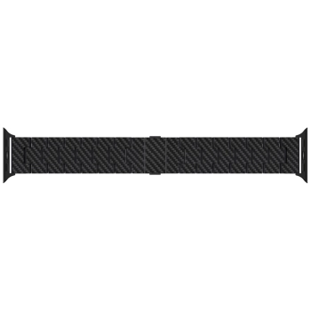 Pasek PITAKA Carbon Fiber Retro do Apple Watch 1/2/3/4/5/6/7/8/9/10/11/SE/SE 3/Ultra/Ultra 2/Ultra 3 czarno szary