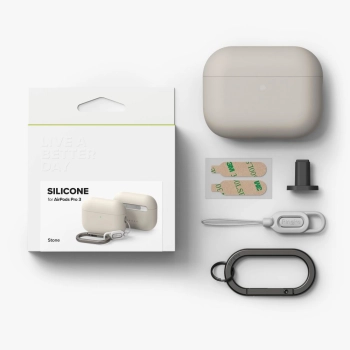 RINGKE SILICONE APPLE AIRPODS PRO 3 STONE