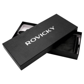 Ocieplane rękawiczki męskie ze skóry naturalnej bydlęcej - Rovicky
