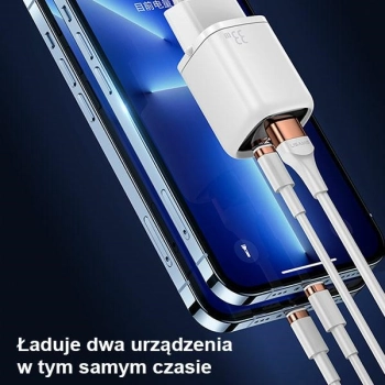 USAMS Ład. siec. 1xUSB-C+1xUSB T46 33W(only head) PD3.0 +QC3.0 Fast Charging czarny/black CC152TC01 (US-CC152)