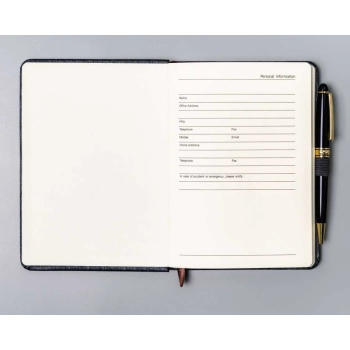 Notes planer dziennik B6 Peterson elegancki twarda okładka z zakładką gumką