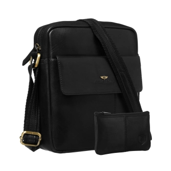 Torba męska skórzana listonoszka na ramię saszetka elegancka Peterson