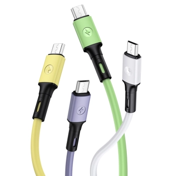 USAMS Kabel U52 microUSB 2A Fast Charge1m zielony/green SJ435USB02 (US-SJ435)