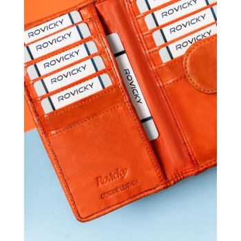 Antykradzieżowy portfel ROVICKY damski RFID z eleganckim designem
