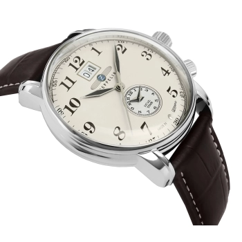 Zegarek Męski ZEPPELIN LZ127 Graf Zeppelin Dual Time 7644-5 + BOX