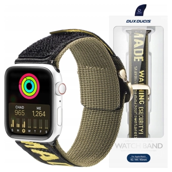 Dux Ducis Strap (Outdoor Version) pasek Apple Watch Ultra, SE, 9, 8, 7, 6, 5, 4, 3, 2, 1 (49, 45, 44, 42 mm) nylonowa opaska bransoleta czarno-zielony