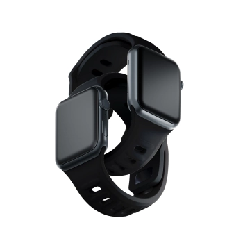 38/40/41/42 mm Black (small) - 3mk Silicone Watch Strap for Apple
