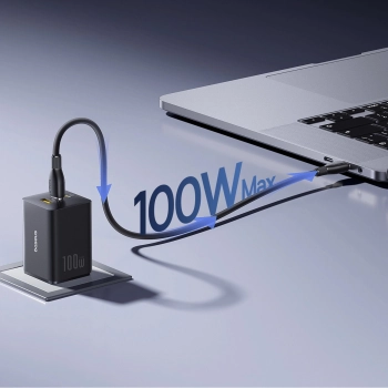 Ładowarka sieciowa Baseus EnerFill FE11 100W 2 x USB-C + USB-A - czarna