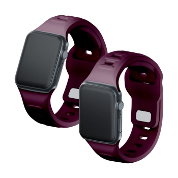38/40/41/42 mm Mulberry (small) - 3mk Silicone Watch Strap for Apple