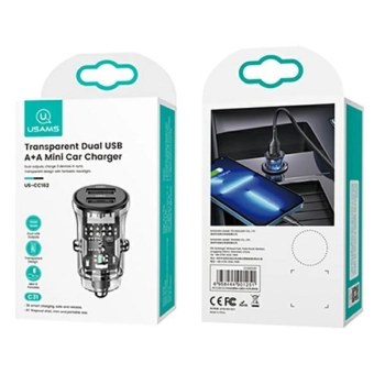USAMS Ład. sam. C31 3A 2xUSB-AFast Charge czarny/black CC162CC01(US-CC162)
