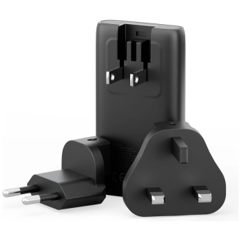 Ładowarka sieciowa Energea TravelWorld   Edge 65W 2xUSB-C PD/PPS/QC3.0 (US/UK/EU) grafitowy