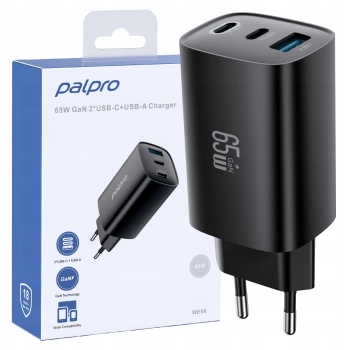 PALPRO SZYBKA ŁADOWARKA DO TELEFONU 3X USB-C USB-A KOSTKA DO ŁADOWARKI 65W