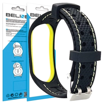 Beline pasek Mi Band 7 Sportczarno-limonkowy black/lime