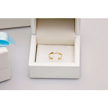 Pierścionek zaręczynowy brylantem 0,15ct złoto 750 Exclusive