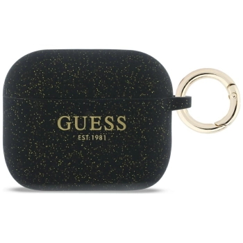 Etui Guess Silicone Glitter Ring do      AirPods Pro 3 czarny