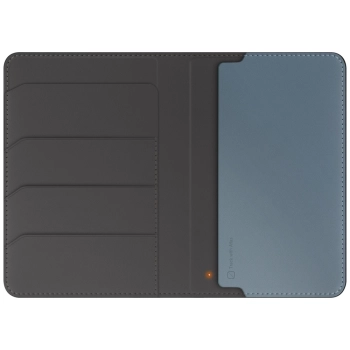Etui na paszport UNIQ Belmont z Apple    Find My blokada RFID szaro niebieski