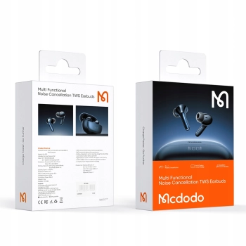 MCDODO SŁUCHAWKI BEZPRZEWODOWE DOUSZNE BLUETOOTH V5.3 Z MIKROFONEM ETUI ANC