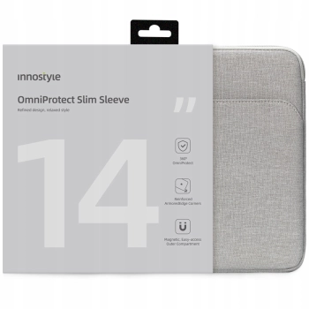 INNOSTYLE TORBA NA LAPTOPA 13 14 WODOODPORNA ETUI OMNIPROTECT SLIM SZARA