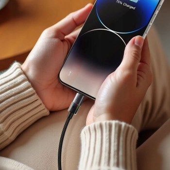 MCDODO KABEL USB SZYBKIE ŁADOWANIE DO IPHONE LIGHTNING 3A 36W 1M LED CZARNY