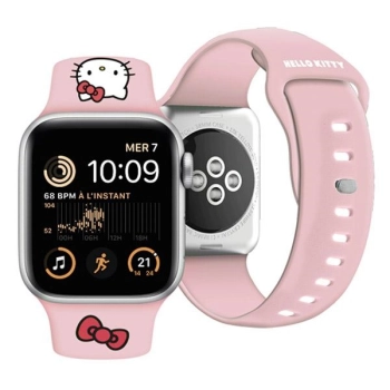 Hello Kitty Pasek HKAWLSCHBLP AppleWatch 42/44/45/49mm różowy/pink strap Silicone Kitty Head