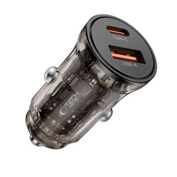 TECH-PROTECT CC01 2-PORT CAR CHARGER PD30W/QC3.0 BLACK