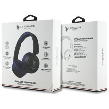 US Polo słuchawki nauszne Bluetooth      USHPV6PCOV granatowy/navy DH Color Logo