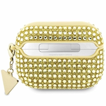 Guess GUAP2HDGTPD AirPods Pro 2 (2022/2023) cover złoty/gold Rhinestone Triangle Charm