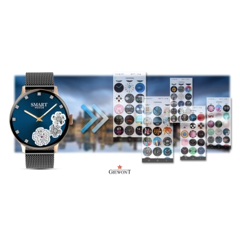 Smartwatch Damski GIEWONT Złoto do codziennego noszenia