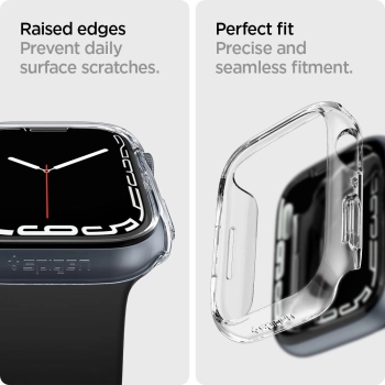 SPIGEN THIN FIT APPLE WATCH 7 / 8 / 9 (45 MM) CRYSTAL CLEAR