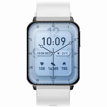 Smartwatch Gravity Biało z 2 Paskami do codziennego noszenia