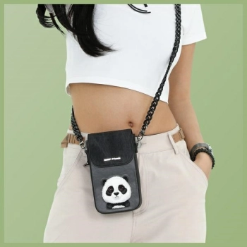 Nimmy torebka na telefon czarny/black    Big Eyed Pet 2.0 Panda