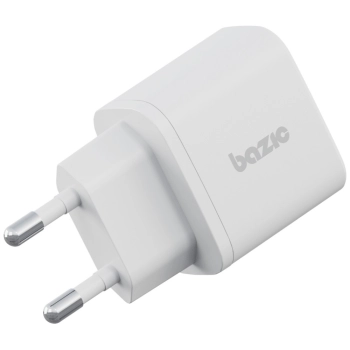Ładowarka sieciowa Bazic Goport Velox    Kit 1xUSB-C 1xUSB-A GaN 35W z kablem plecionym biały