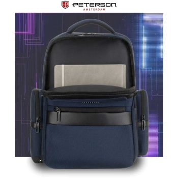 Plecak podróżny z miejscem na laptopa pojemny miejski elegancki Peterson