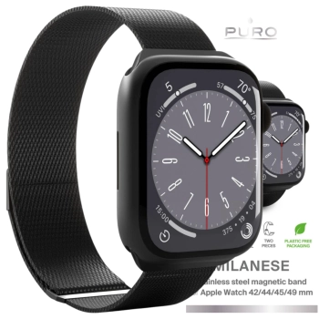 Puro 'MILANESE' watch band for Apple Watch 42-44-45-49m, black