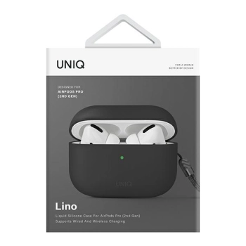 UNIQ etui Lino AirPods Pro 2 genSilicone (2022/2023) szary/ash grey
