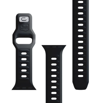 38/40/41/42 mm Black (small) - 3mk Silicone Watch Strap for Apple