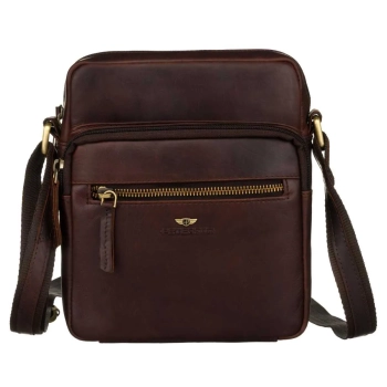 Torba skórzana na ramię elegancka brązowa na co dzień