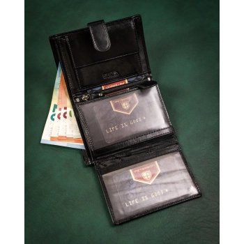 Peterson zestaw portfel+pasek PTN N4L-125-WK-BW