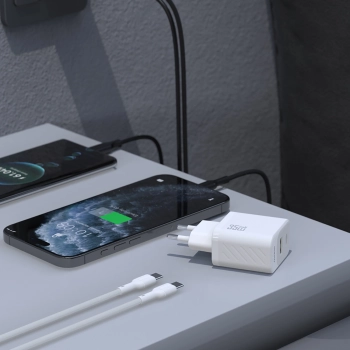 Ładowarka sieciowa Dudao A27 MaxC 35W + kabel USB-C - biała